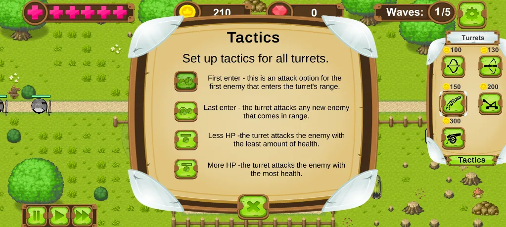 Reading the in-game tactics tutorial