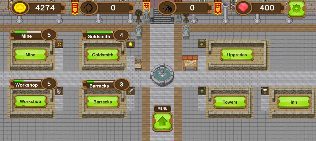 Mid-wave combat with multiple turret types