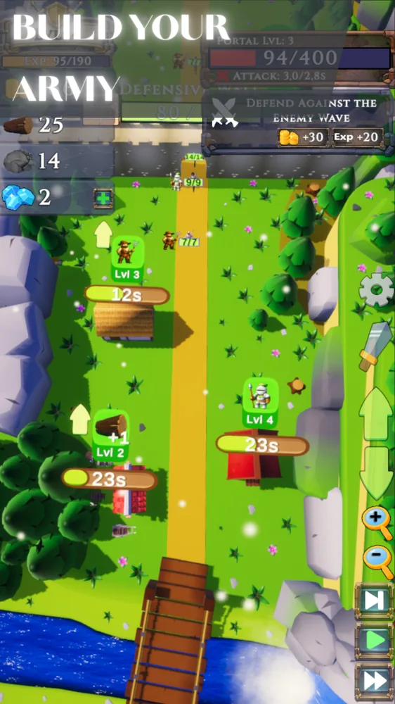Building up the army before a siege