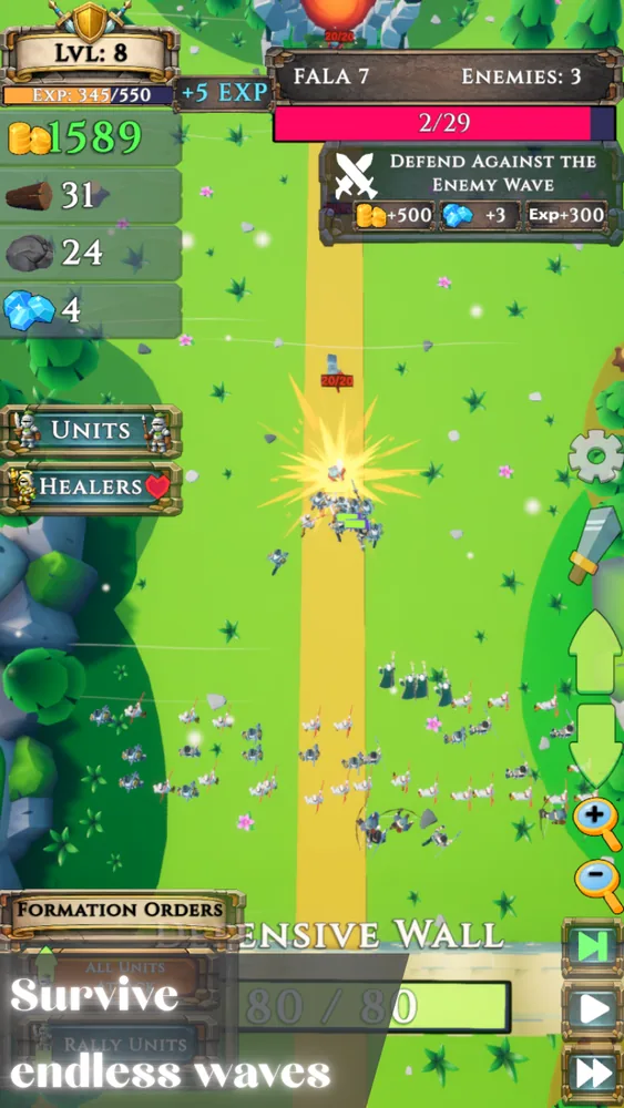 Surviving an endless wave of enemies