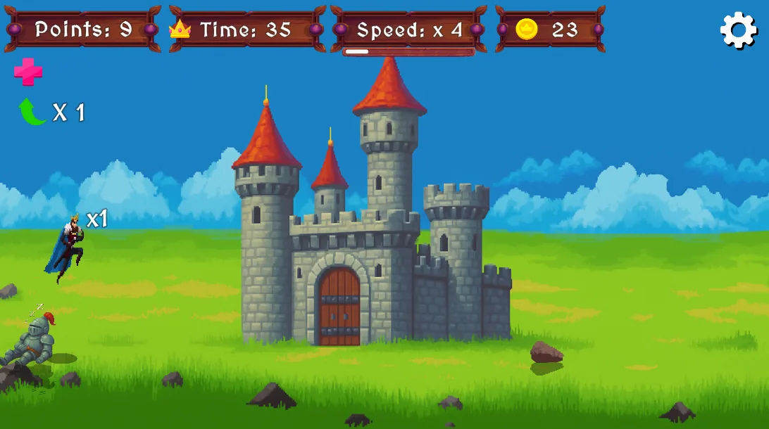 Approaching a castle gate at high speed