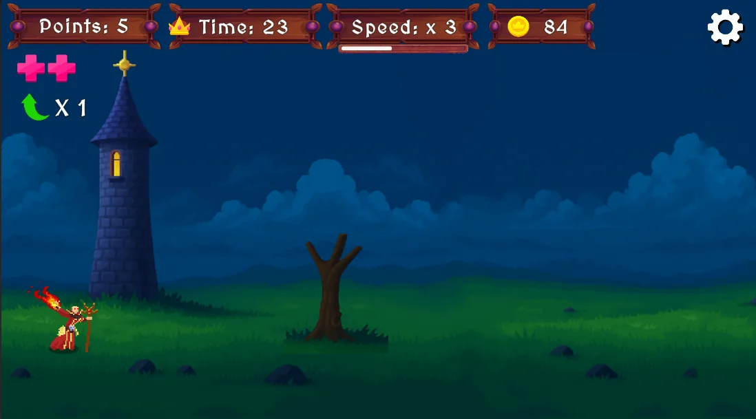 Dodging an obstacle near a lone tree