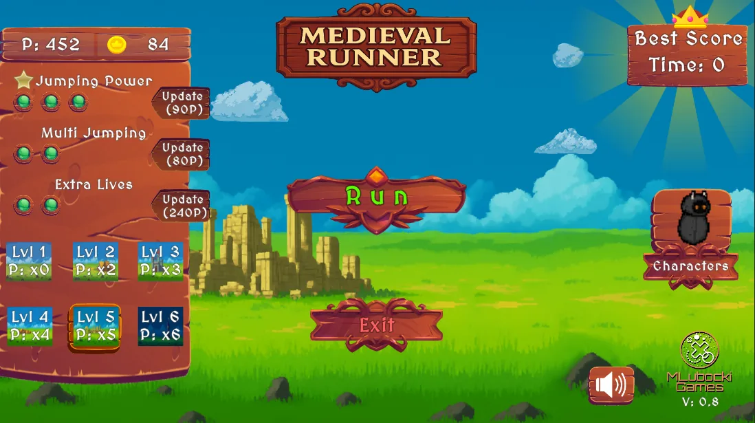 Sprinting through a sunny village run